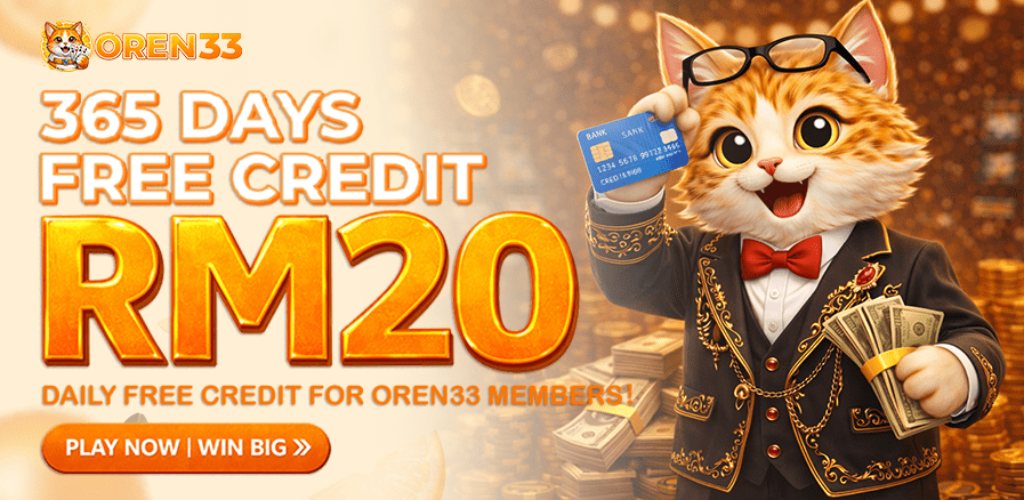 Oren33: 365 days free credit RM20