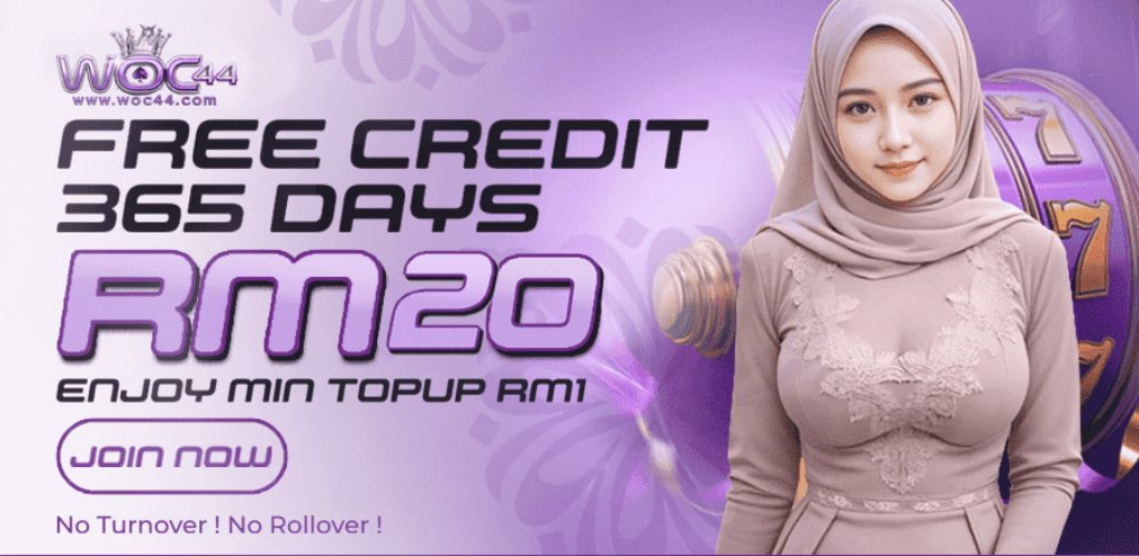 WOC44: Free credit RM20 for 365 days